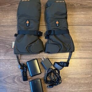 Men’s Ororo  Heated Mittens - Olive Green - size Medium Excellent Used Condition